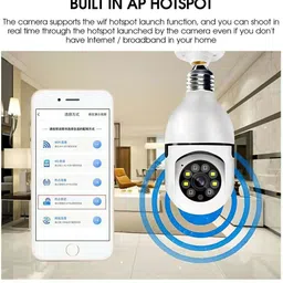 OSM Bulb 1080P HD Wireless WiFi IP Home CCTV Night Vision 5.0MP Camera Two Way Audio Security Camera image 5