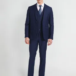 arrow Men Solid Tailored Fit Three Piece Suit Solid Suit image 2