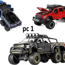 akvanar 1:28 Ford Raptor metal Die cast Alloy Car Sound & Light Pull Back pc1 multicolor-picture-17