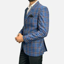 gargian master cut Men Checkered Single Breasted Formal, Party Blazer image 3