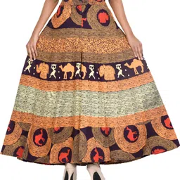 samjhi Women Flared Multicolor Pure Cotton Trousers image 2