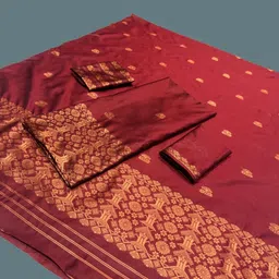 north east looms Woven Mekhela Chador Polyester Saree-picture-34