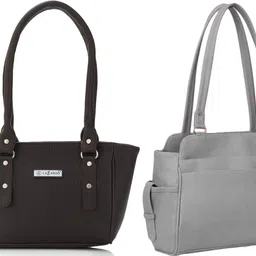 Women Brown, Grey Shoulder Bag-image-29