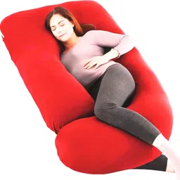 Microfibre Pregnancy Pillow Pack of 1 Solid J Shape-image-19