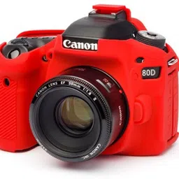 IJJA Camera Silicone Protective Camera Case Cover Compatible with 80D (Red) Camera Bag image 2