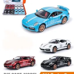 zhask Exclusive Alloy Metal Pull Back Die-cast Car 1:32 Porche Turbo 911 image 3