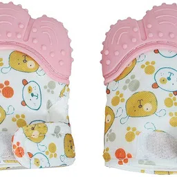 crystal zone Silicon Teething Mittens Food Grade Teether Hand Glove Cute Infant Babies Teether image 2