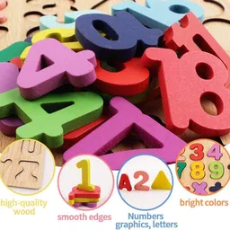 vendify Wooden Learning Educational ABCD,Numbers,Shape Board for Kids image 3