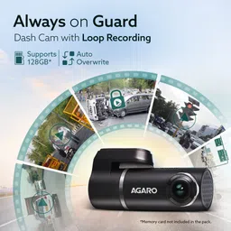 agaro Alpha Car Dash Camera, Dashboard Recorder, 3MP, 140 Degree Wide Angle, In-car Camera System image 4