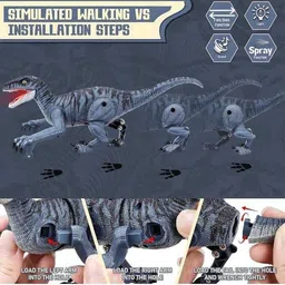 ritesh Remote Control Dinosaur Toy Walking & Roaring Velociraptor image 2