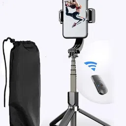 BUFONA Make Videos Mobiles Phone Stand In Gimbal Stabilizer, |In Mobile Holder+Bag Tripod, Tripod Kit, Monopod-image-0