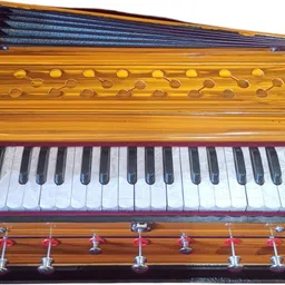 dev Yellow and brown shades colour Harmonium DMH YW 10000Q 3.25 Octave Hand Pumped Harmonium-picture-21