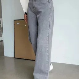 kotty Women Regular High Rise Grey Jeans image 5