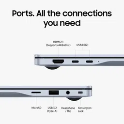 Samsung Galaxy Book4 Edge Series Copilot AI-PC Full Metal Chasis Qualcomm Snapdragon X - (16 GB/512 GB SSD/Windows 11 Home) NP750XQB-KA1IN Thin and Light Laptop image 5
