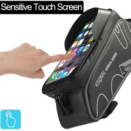 tuhi Cycle Big Pouch for Riding Waterproof Sensitive Touch Screen Bicycle Phone Holder Bicycle Phone Holder image 5