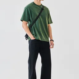 wazwear Men Straight Fit Mid Rise Black Jeans image 3