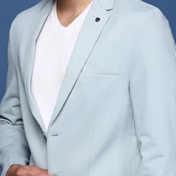 showoffff Men Solid Single Breasted Formal Blazer image 5