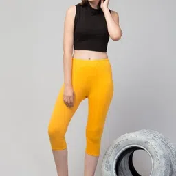 hirrux Cotton Lyvra Capri Women Yellow Capri image 5