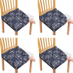 b7 creations Multicolor Printed Polyester Blend 16x20 Inches Chair Covers (Pack of 4) image 2