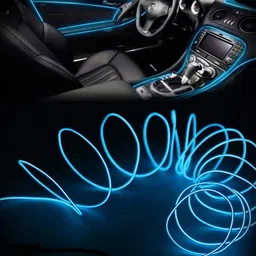master 5M Blue Flexible EL Wire – Car Neon LED Light for Door, Dashboard & Decoration Car Fancy Lights image 5