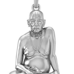 akshat sapphire Sterling Silver (92.5% purity) Spiritual Swami Samarth Pendant for Men & Women Pure Silver religious Swami of Akkalkot Swami Smarth Locket for Good Health & Wealth Sterling Silver Pendant-picture-30