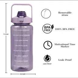 primeaura Motivational Water Bottles 2000 ml Water Bottle image 3