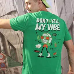 highlander Men Printed Round Neck Cotton Blend Green T-Shirt-picture-18