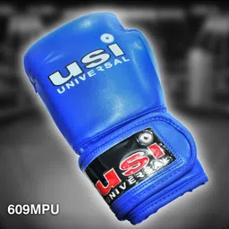 usi Boxing Gloves, Universal Contest Lite Made of Pu Ideal For Beginners 10oz, Blue Boxing Gloves image 4