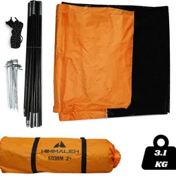 himmaleh Storm 3+ Waterproof Portable Camping Tent with Spacious Porch 3 Person Tent - For for Outdoors, Picnic, Hiking, Trekking, Backpacking, 3000MM Water Column image 5