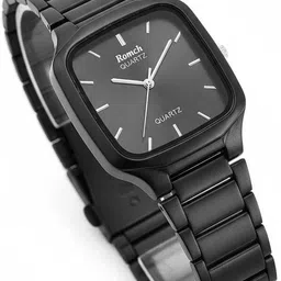 sparkplug Matte full black men square dial stylish analog watch pack of 01 Analog Watch - For Men MATTEBLACK01 image 2