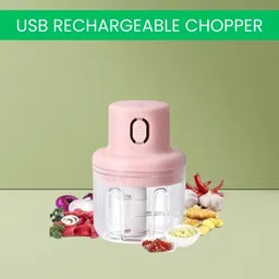 clairbell Mini Rechargeable Chopper, Electric Chopper for Onion, Garlic and VegetableC336 Electric Vegetable & Fruit Chopper image 1