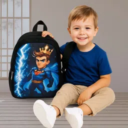 mous Cool Prince Black Color School Bag for Boys Waterproof School Bag-picture-10