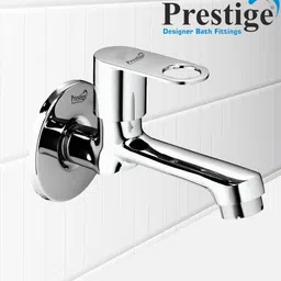 prestige Brass Prime Long Body with Wall Flange-Set of 2 Bib Tap Faucet image 5