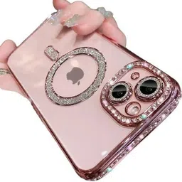 girind Back Cover for iPhone 15, Diamond Case MagSafe and Camera Lens Protection Cover for Women and Girls-picture-18