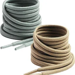 house of common Shoe Laces Round Light Grey Khaki 150cm shoe lace for Boot sport Hiking shoes Shoe Lace-image-89