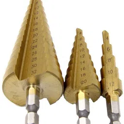 uptodatetools HSS Steel Step Drill Bit Cone Drill Hole Metal Cutter Bit Set image 4