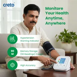 CRETO Digital Upper Arm BP Machine – Automatic Measurement, LCD Display- Bp Monitor image 3