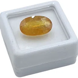 Sahiba Gems Yellow Cut Natural Sapphire Gemstone image 2