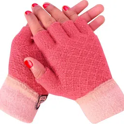 desoria Solid, Self Design, Woven Winter Women Gloves-picture-15