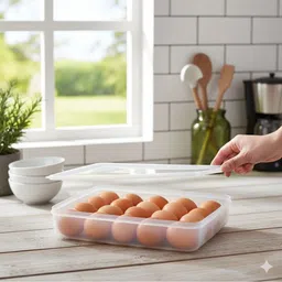 maxtid 24 Grid Plastic Egg Organizer Tray for Home Refrigerator Storage Box-picture-23