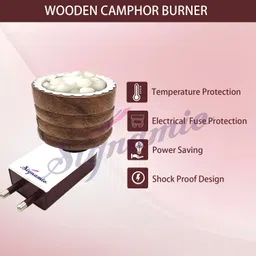 signamio Electrical Camphor Diffuser, Burner,Kapoor Machine, Wooden Incense Holder image 5