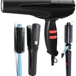 UKSTYLZ Hair Dryer 1500 Watts Straightener 522 and 471B Curler with Rolling Comb Personal Care Appliance Combo-image-2