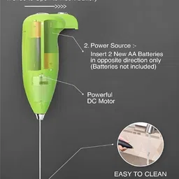 arn Handheld Milk Frother, Battery Operated Drink Mixer for Coffee Personal Coffee Maker image 3