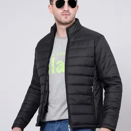 kotty Men Solid Puffer Jacket image 4