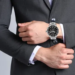 mathey-tissot Swiss Made Lagoon Chronograph Quartz Black Dial Analog Watch - For Men H123CHAN image 2