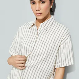 max ALAYA F x URB_N Women Regular Fit Checkered Casual Shirt-picture-11