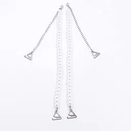 Licogel Decorative Removable Holder Woman Girls Ladies Bra Straps Faux Pearl Lightweight Nonskid Invisible Bra Shoulder Straps image 3