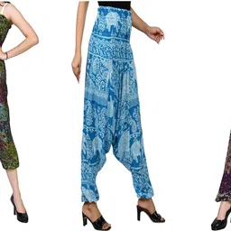 fusfus Printed Rayon, Cotton Women Harem Pants-picture-13