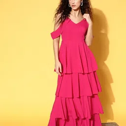 Women Gown Pink Maxi/Full Length Dress-image-64