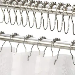 regalo 12 Pcs Shower Curtain Hooks Stainless Steel Rings-picture-11